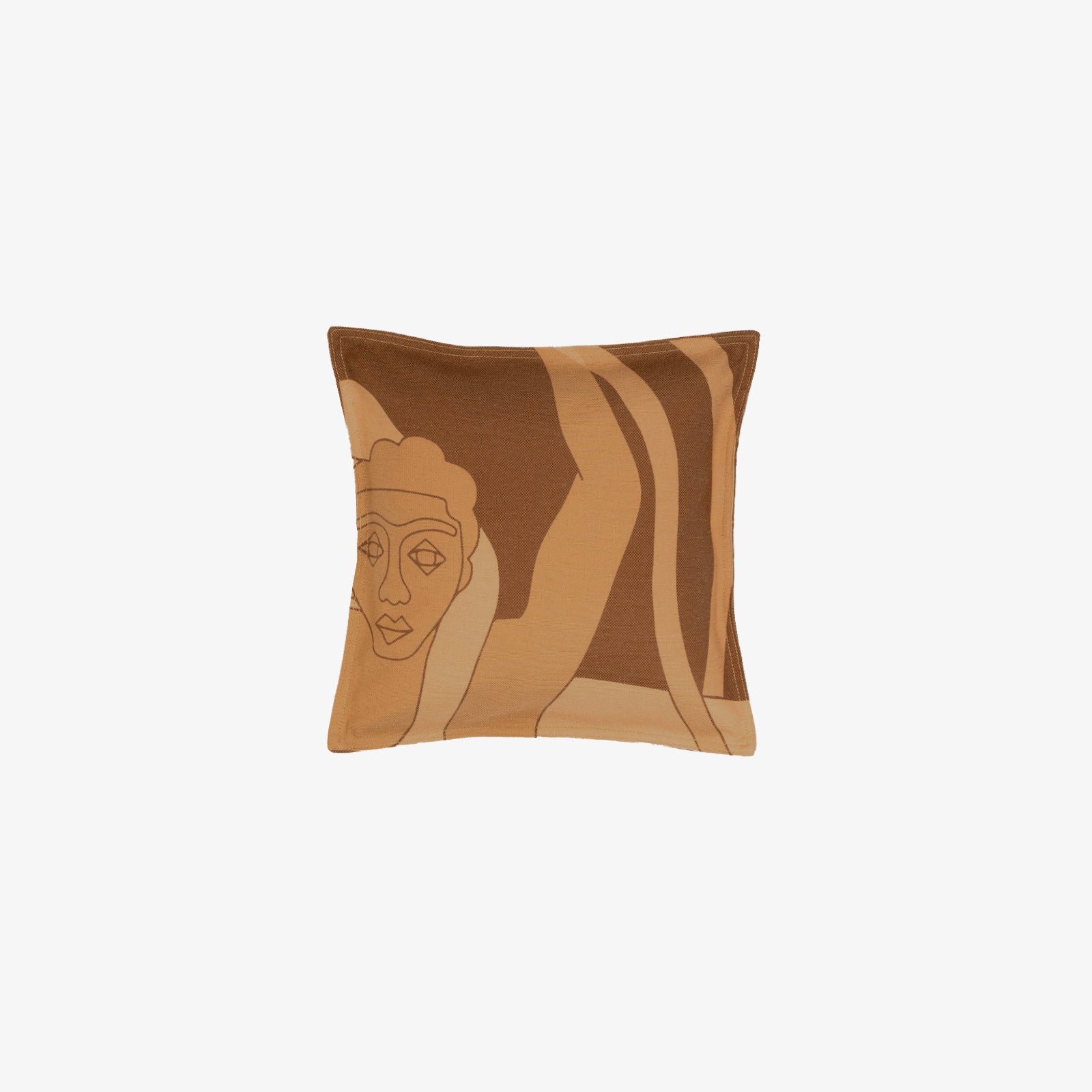 coussins de créateur artistique et original Coussin carré 40x40cm imprimé en sublimation sur le devant. 100% polyester recyclé. Surpiqûres contrastées gros fil. objet de décoration design et moderne