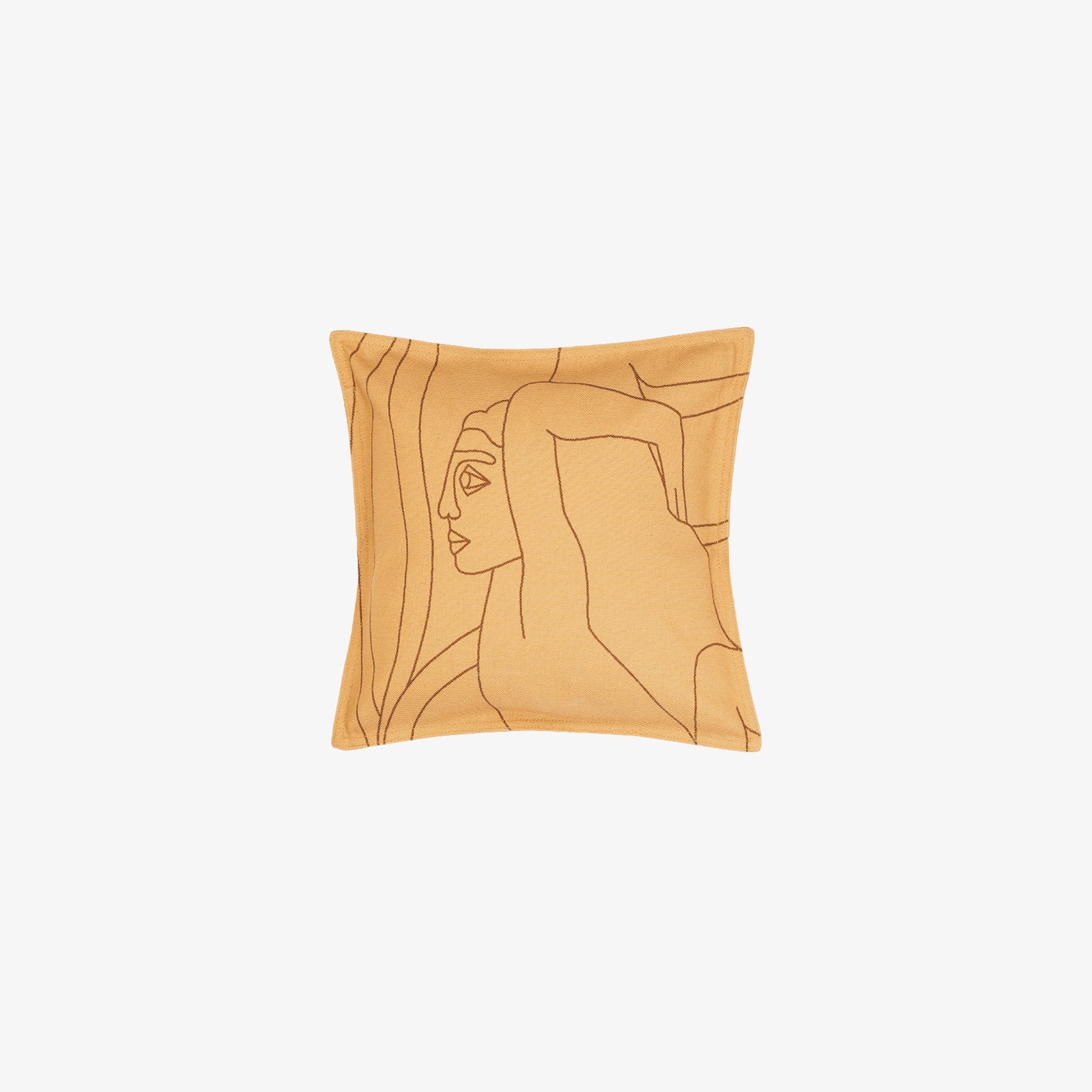 coussins de créateur artistique et original Coussin carré 40x40cm imprimé en sublimation sur le devant. 100% polyester recyclé. Surpiqûres contrastées gros fil. objet de décoration design et moderne